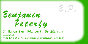 benjamin peterfy business card